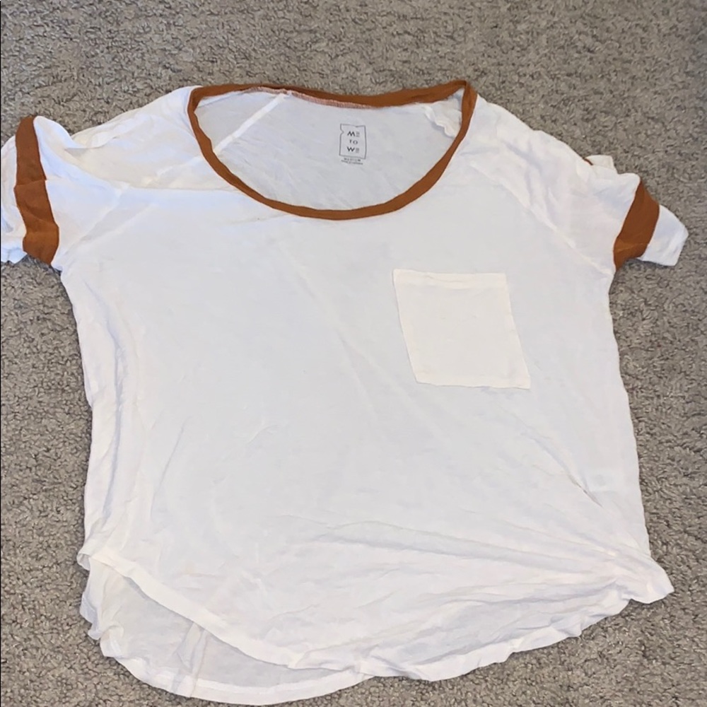 Pacsun white and orange tee